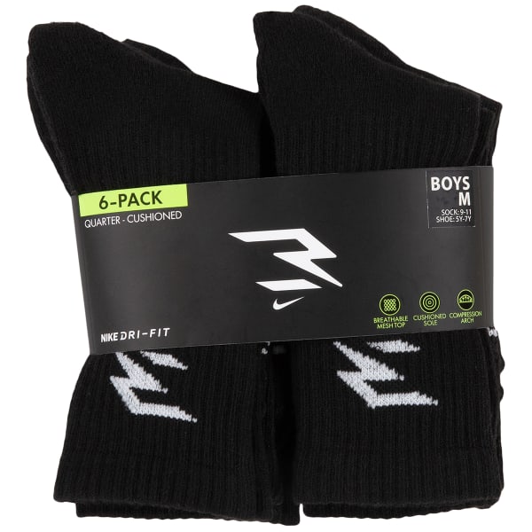 NIKE 3BRAND by Russell Wilson Boys Crew Socks - 6 Pack