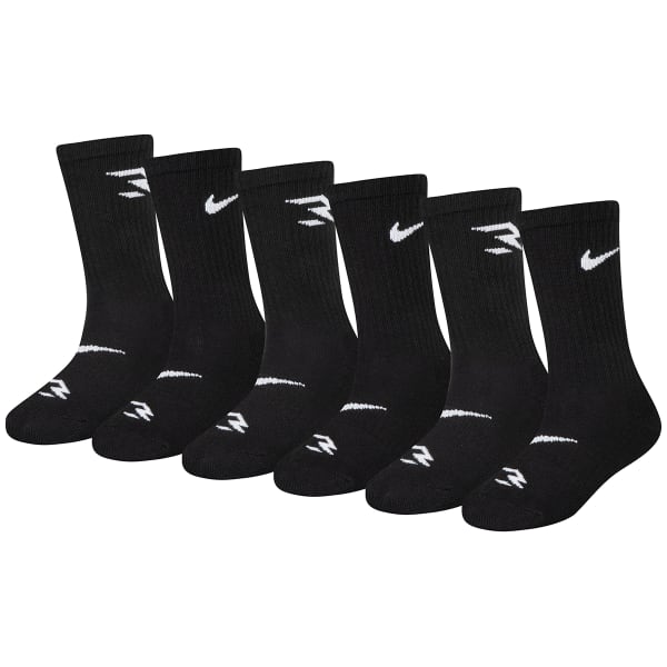 NIKE 3BRAND by Russell Wilson Boys Crew Socks - 6 Pack