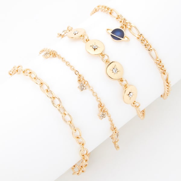 CHARMING CHARLIE Blue Moon Bracelets, 4 Pieces