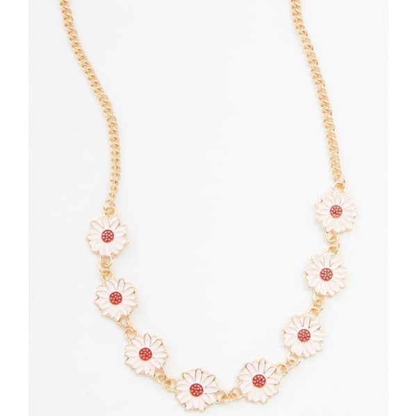 CHARMING CHARLIE White Flower Necklace