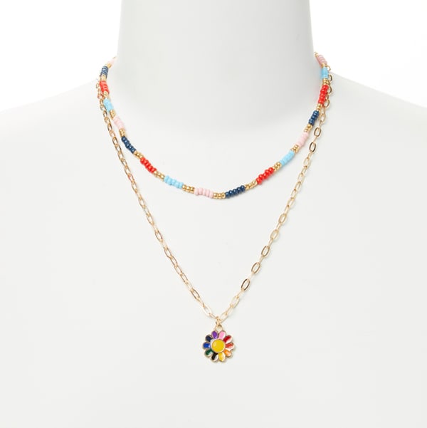 CHARMING CHARLIE Colorful Flower Necklace