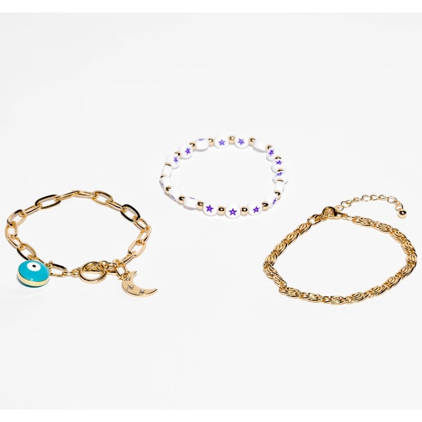CHARMING CHARLIE Toggle Gold Bracelets, 3 Pieces