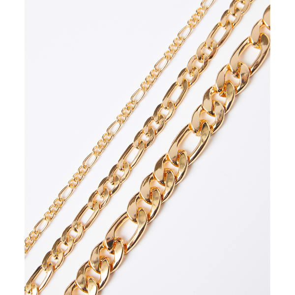 CHARMING CHARLIE Gold Link Bracelets, 3 Pieces