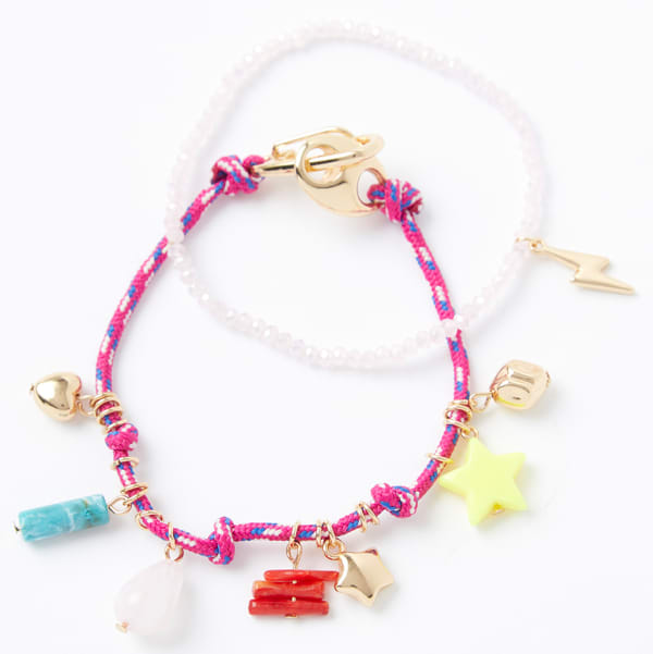 CHARMING CHARLIE Cord Pink Bracelets, 2 Pieces