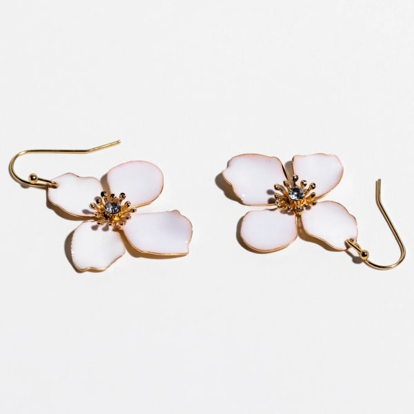 CHARMING CHARLIE Enamel Flower Earrings