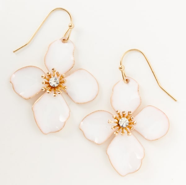 CHARMING CHARLIE Enamel Flower Earrings