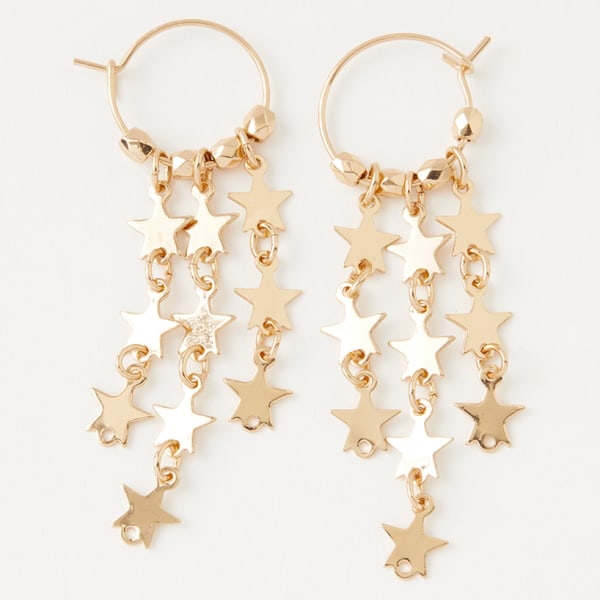 CHARMING CHARLIE Gold Star Drop Earrings