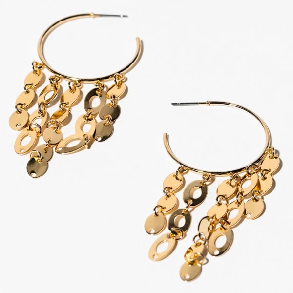 CHARMING CHARLIE White Glass Drop Earrings