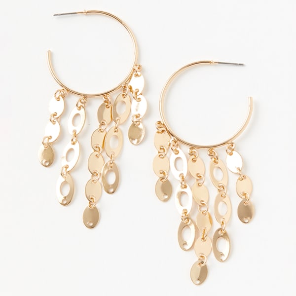 CHARMING CHARLIE White Glass Drop Earrings