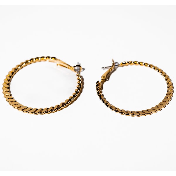 CHARMING CHARLIE Gold Hoop Earrings w/ Star