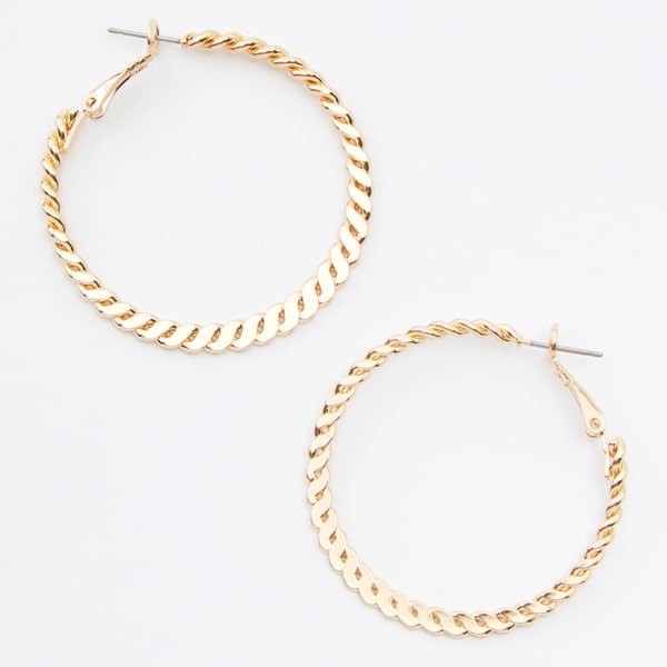 CHARMING CHARLIE Gold Hoop Earrings w/ Star