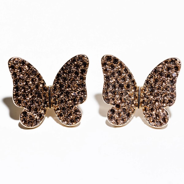 CHARMING CHARLIE Crystal Butterfly Stud Earrings