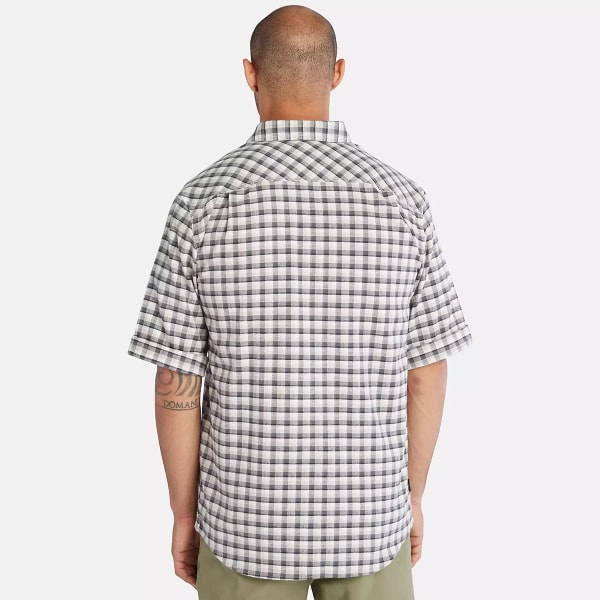 TIMBERLAND PRO Men's Woodfort Lightweight Flannel Short-Sleeve Flex Shirt