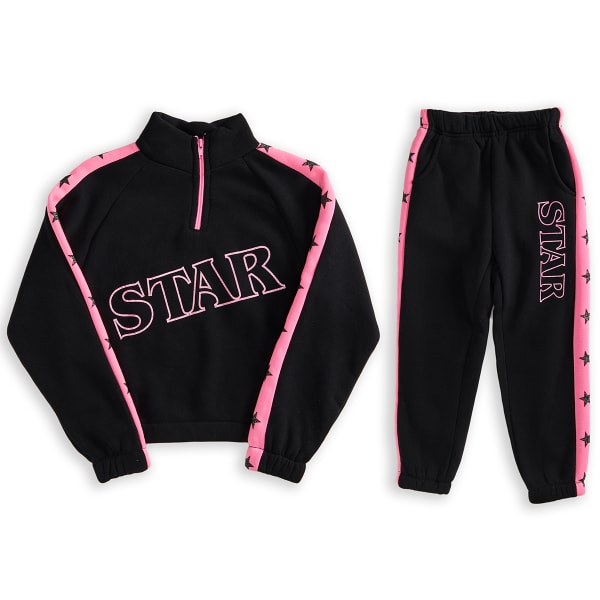 L4LOL! Girls' 4-6X Fleece Star Set, 2 Piece