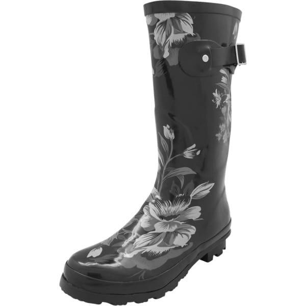 NORTY Women's Mid Floral Rain Boots