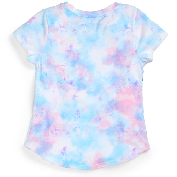 DISNEY Girls' Stitch Short-Sleeve Tie Dye Graphic Tee