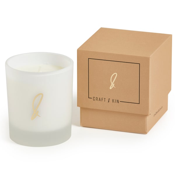 CRAFT & KIN White Frosted Candles Lavender n Eucalyptus Scent