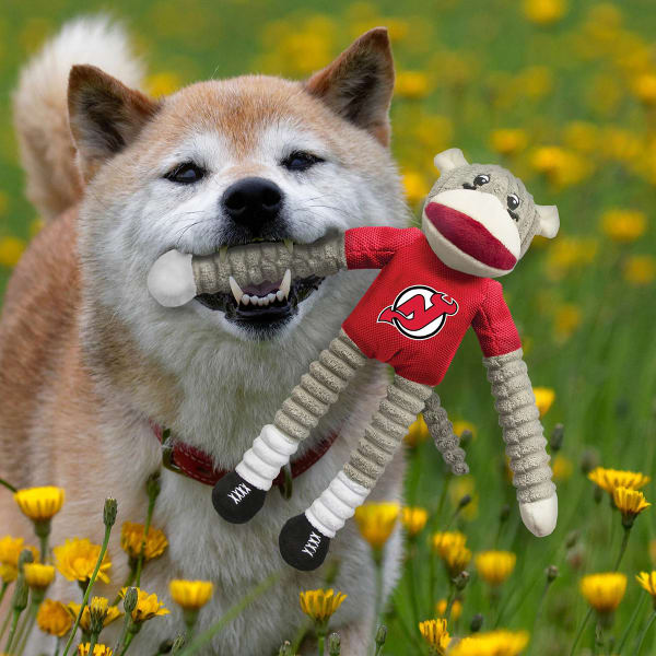 NEW JERSEY DEVILS Team Sock Monkey Pet Toy