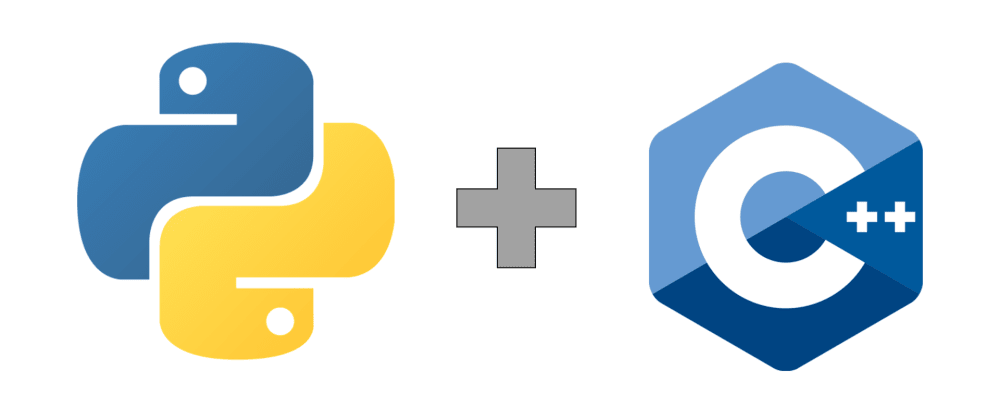 Python and C++ logos