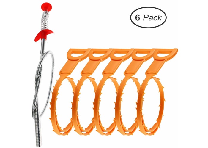 6-pk Snake Drain Clog Removers
