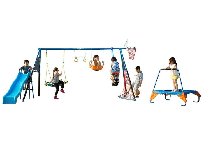 'The Ultimate' 8 Station Sports Series Metal Swing Set