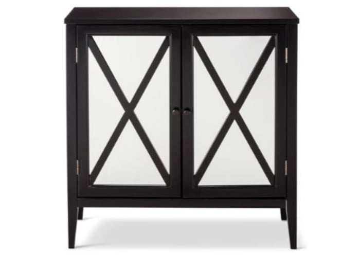 Wooddale Two-Door Mirrored Storage Cabinet