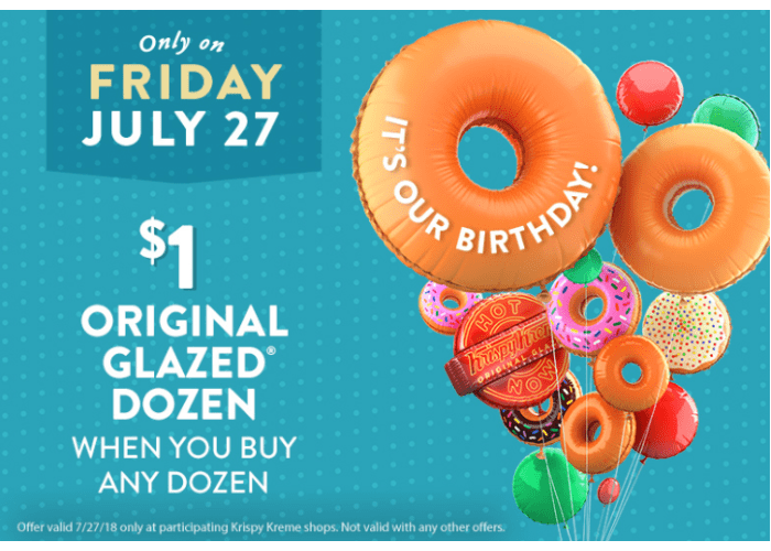 Krispy Kreme $1 Glazed Dozen