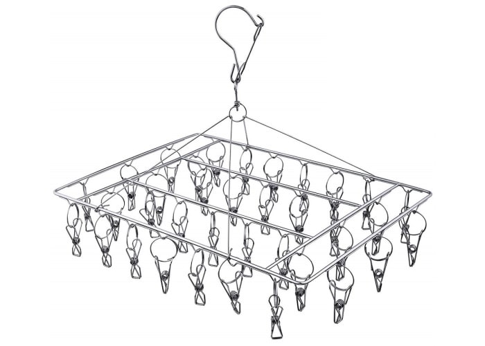 36-clip Metal Clothespin Rack