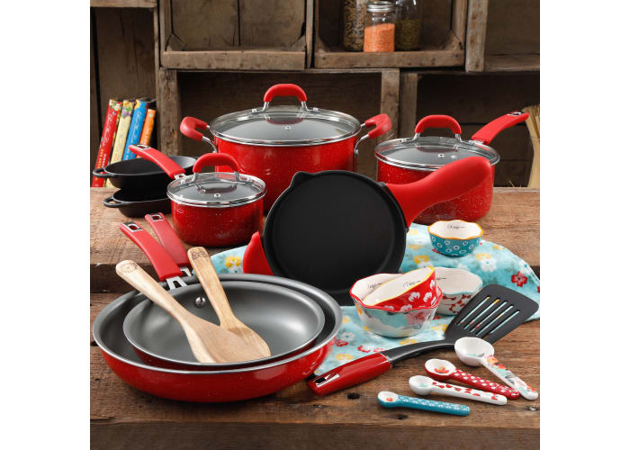 24-pc Pioneer Woman Vintage Speckle Cookware Combo Set