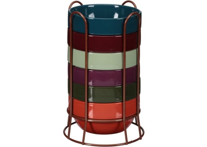 Mainstays 6-Pack Bowl with Copper Wire Rack