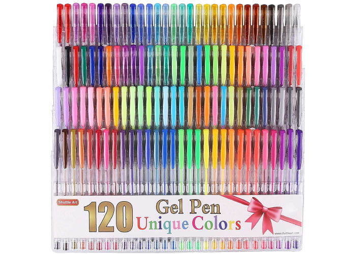 120-pc Shuttle Art Gel Pens Set