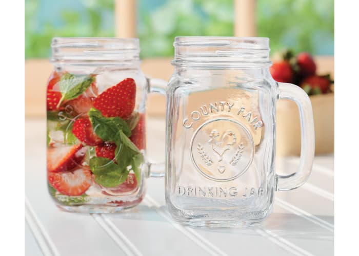 8-pc Handled Drinking Jar Set