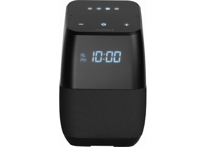 Insignia Voice Smart Bluetooth Speaker and Alarm Clock with Google Assistant