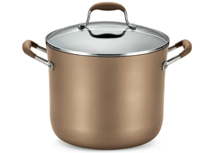 Analon Bronze Hard Anodized 10-Qt. Stockpot with Lid