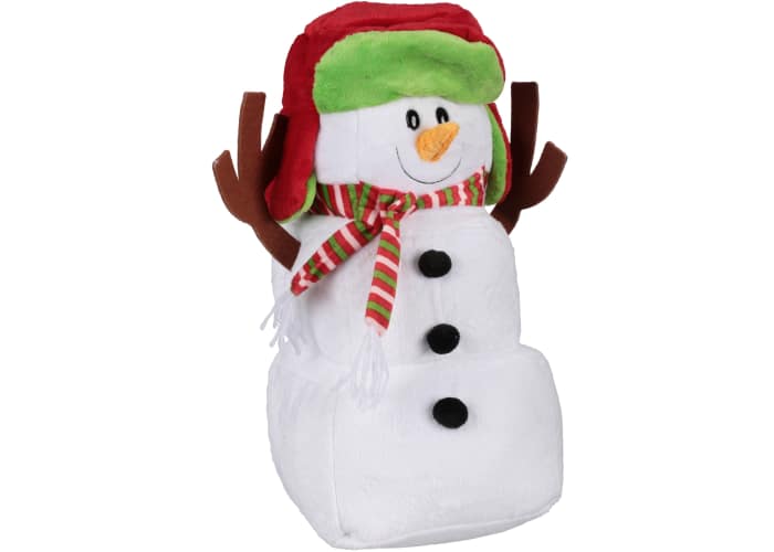 Holiday Time Plush Snowman with Santa Hat
