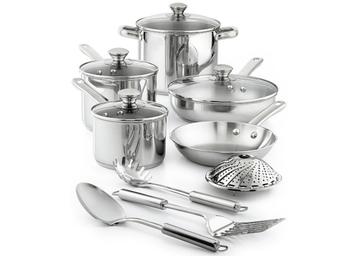 13-pc Tools of the Trade Stainless Steel Cookware Set