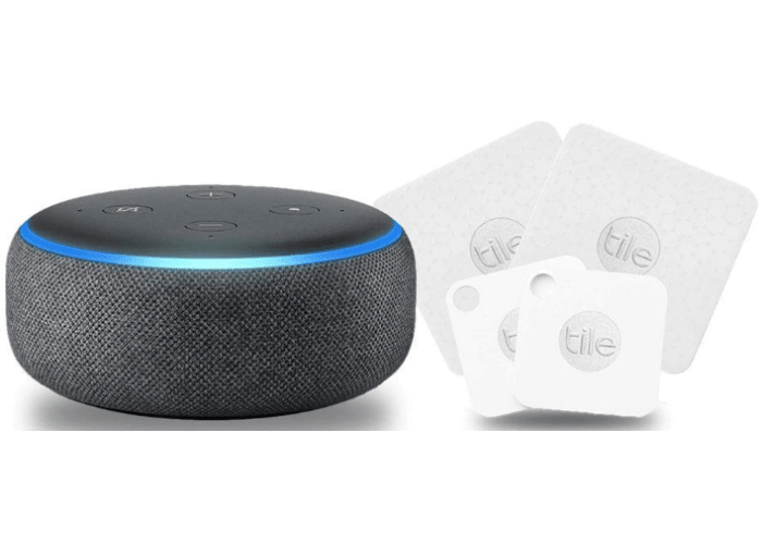 Echo Dot (3rd Gen) + 4-pk Tile Mate