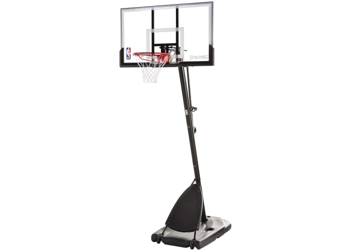 Spalding NBA 54" Portable Angled Basketball Hoop with Polycarbonate Backboard