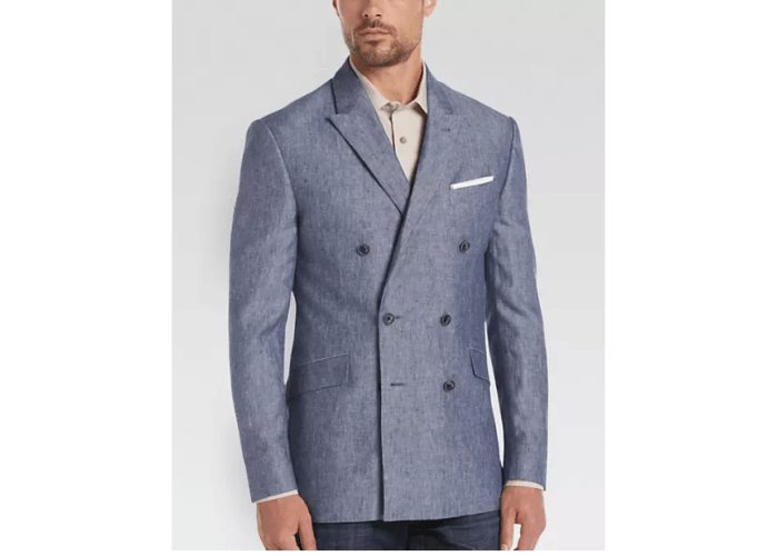 JOE Joseph Abboud Blue Linen Slim Fit Sport Coat