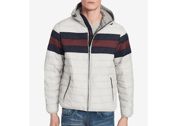 Color Block Hooded Ski Coat 