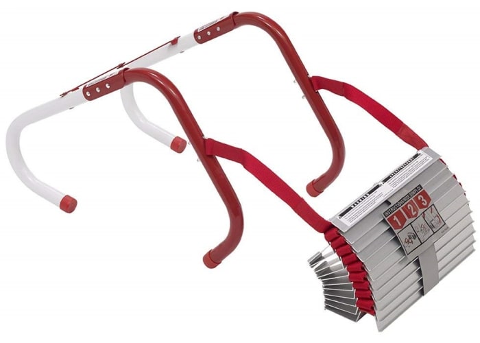 13-ft Two-Story Fire Escape Ladder with Anti-Slip Rungs