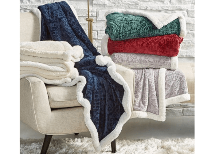 Martha Stewart 50"x60" Sherpa Throw