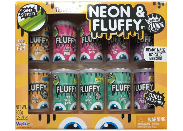 10-pk Neon Fluffy Slime or Sparkle Glitzy Slime