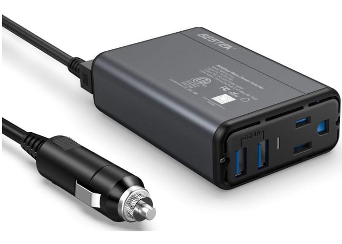 150W Power Inverter w/ 4.2A Dual USB Car Adapter