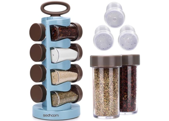 8-pc Revolving Spice Jar Organizer
