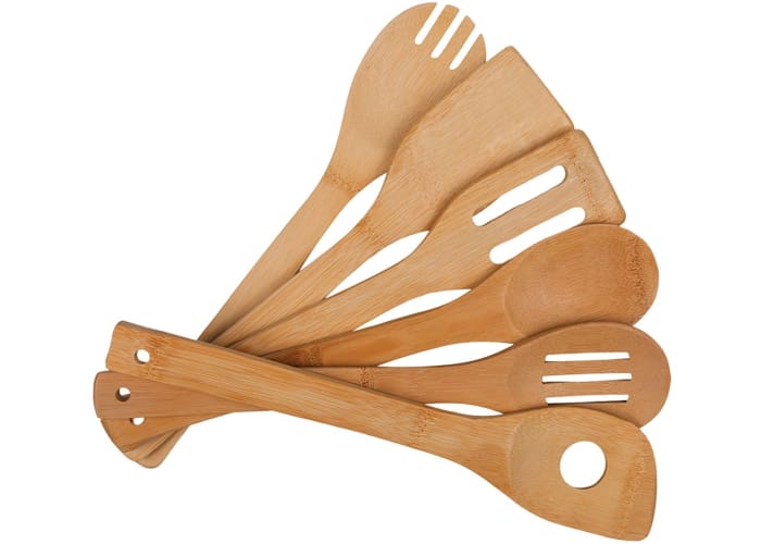 6-pc Organic Bamboo Kitchen Utensil Set