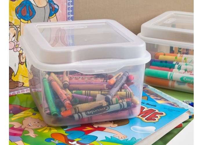 12-ct Sterilite Clear Fliptop Boxes