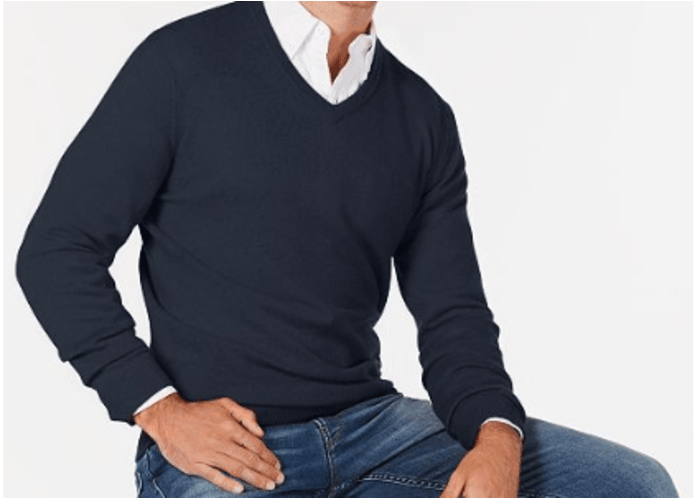 Club Room Men's V-Neck Cashmere Sweater