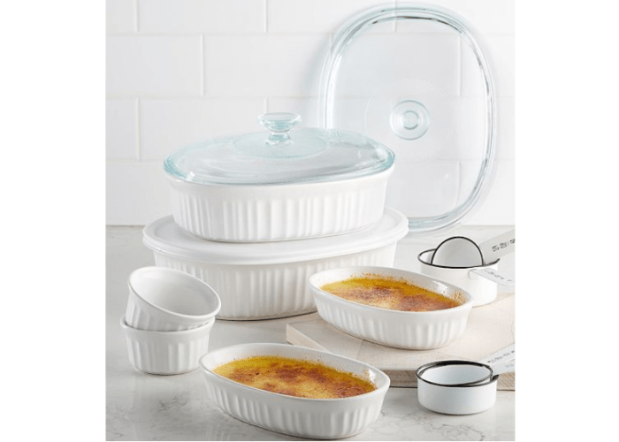 10-pc French White Corningware Bakeware Set