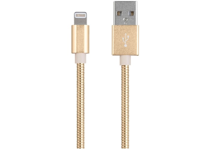 3-pk Stainless Steel Apple MFi Certified Lightning to USB Charge & Sync Cable